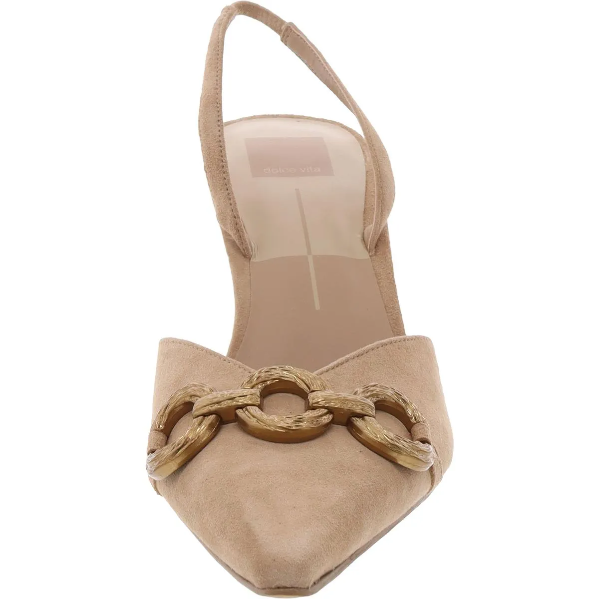 Haylee Womens Suede Pointed Toe Slingback Heels