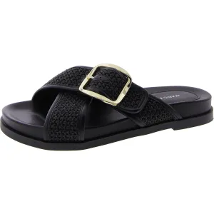 Hazia Womens Slip On Buckle Slide Sandals