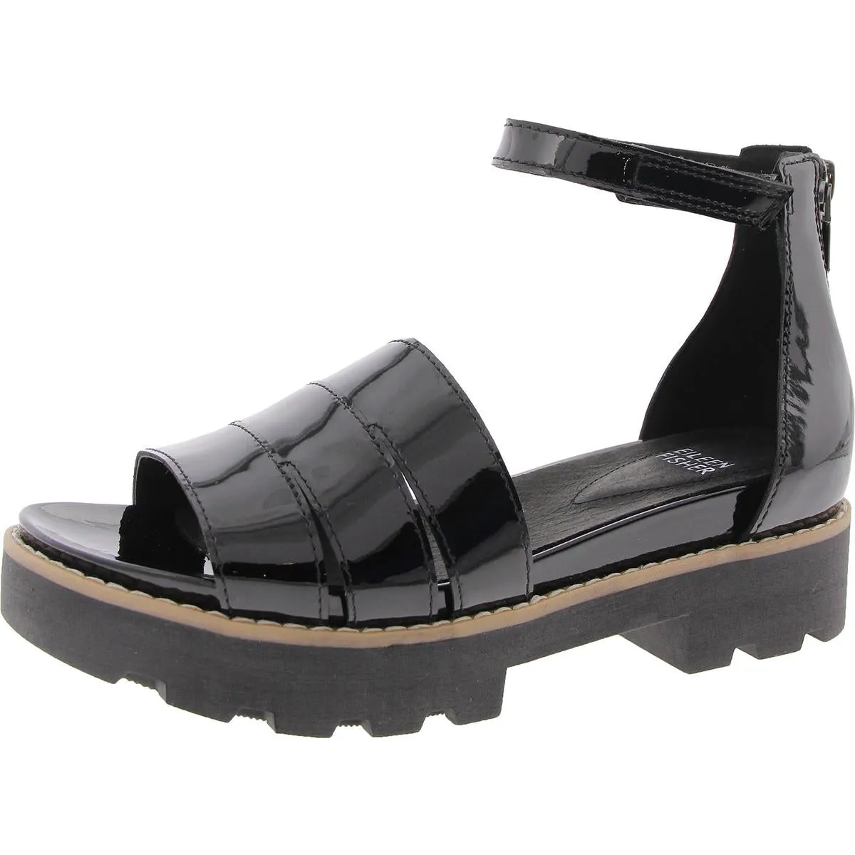 HEIR  Womens Zipper Manmade Ankle Strap