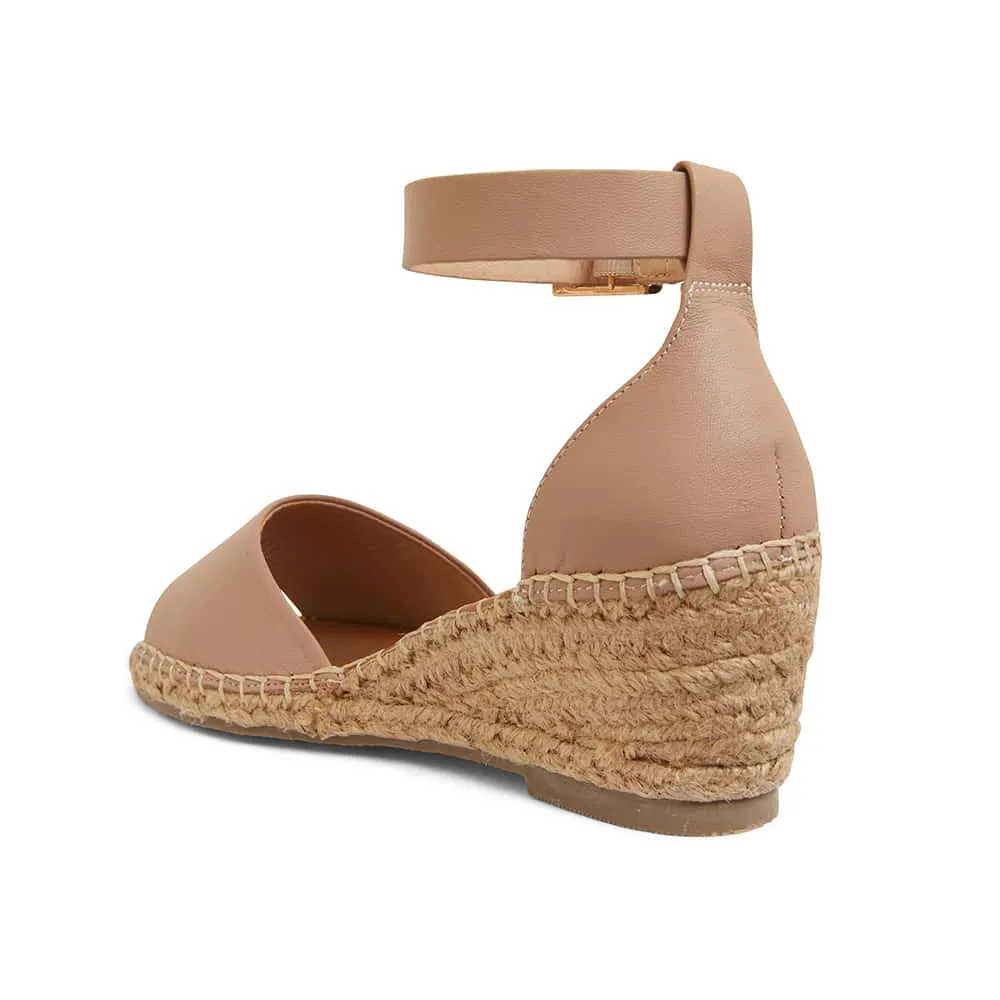 Henley Espadrille in Nude Leather