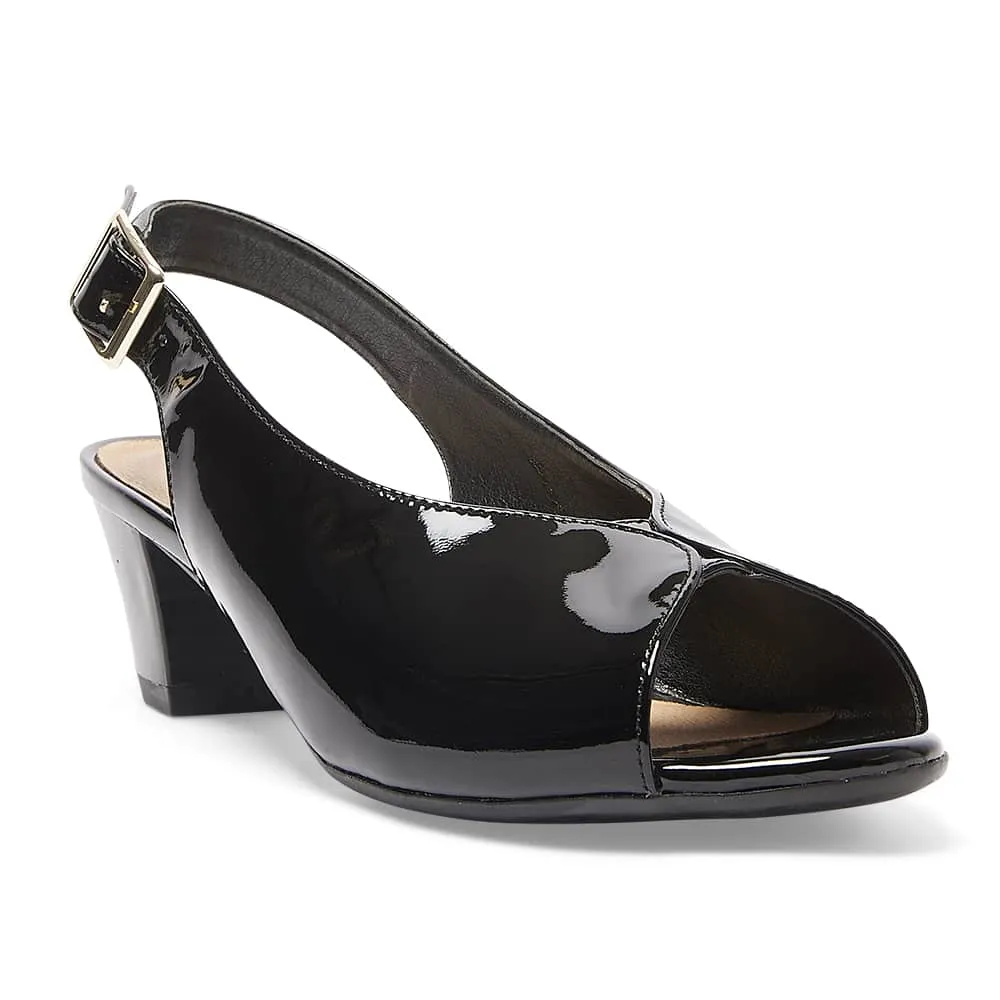 Hilda Heel in Black Patent
