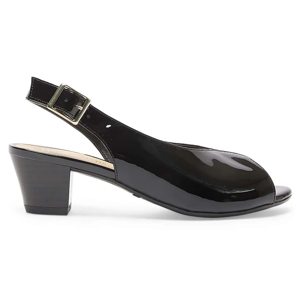 Hilda Heel in Black Patent