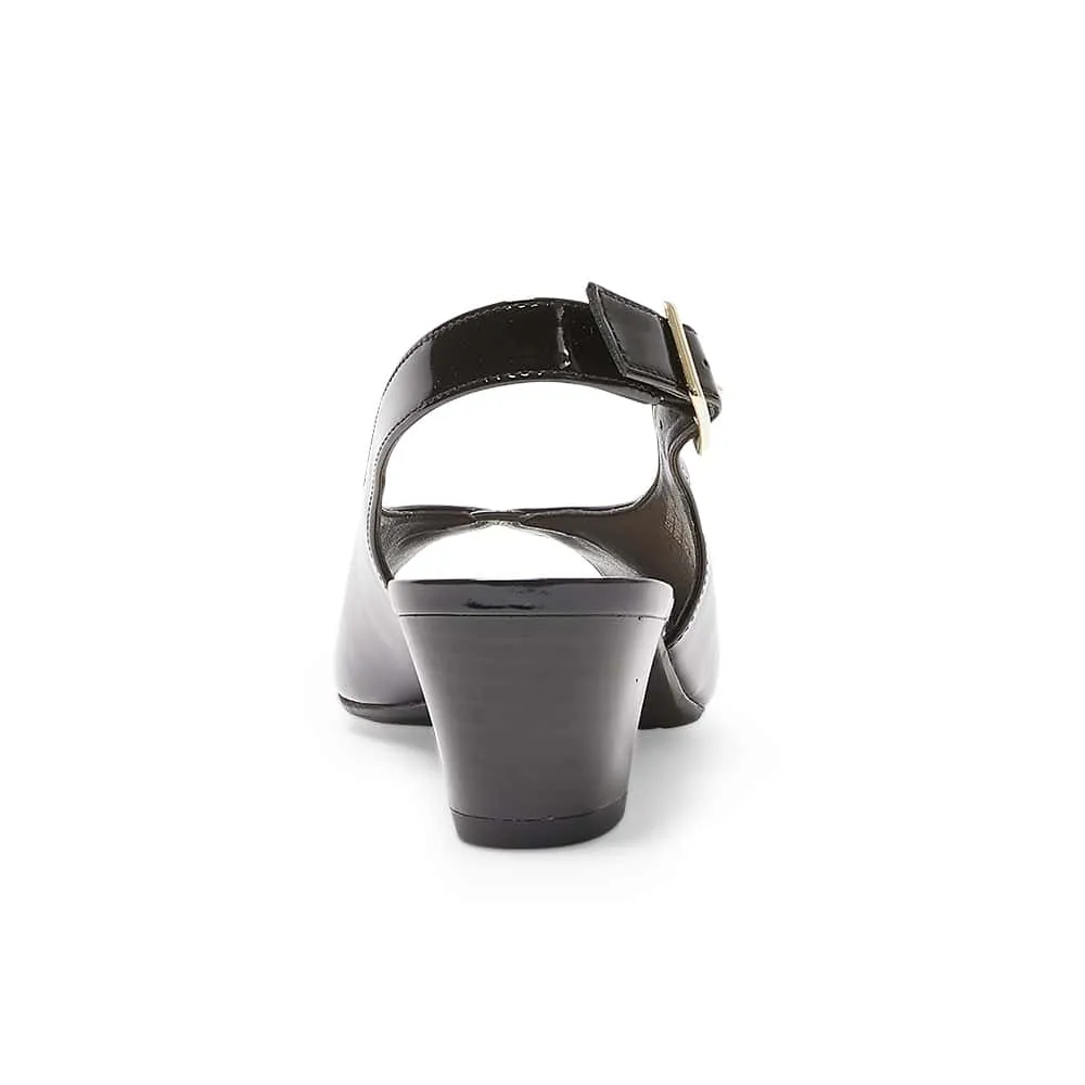 Hilda Heel in Black Patent