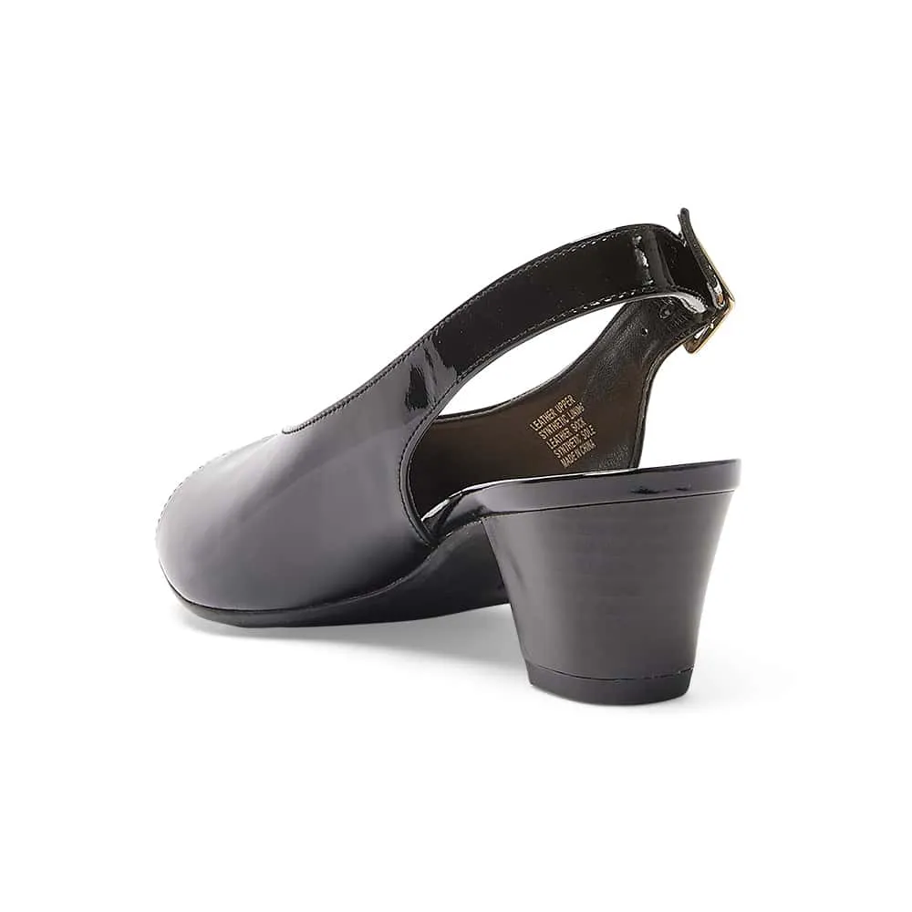 Hilda Heel in Black Patent