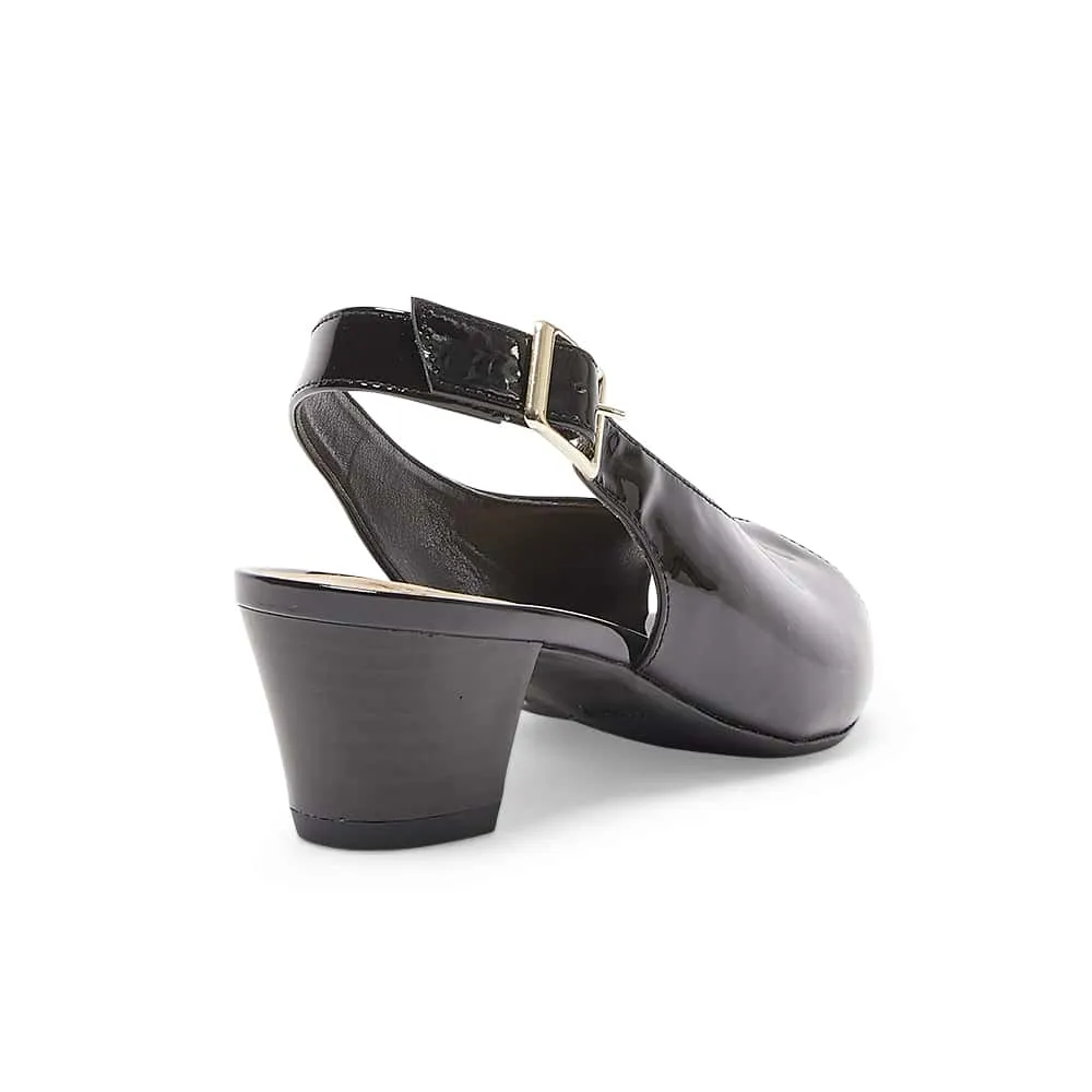 Hilda Heel in Black Patent