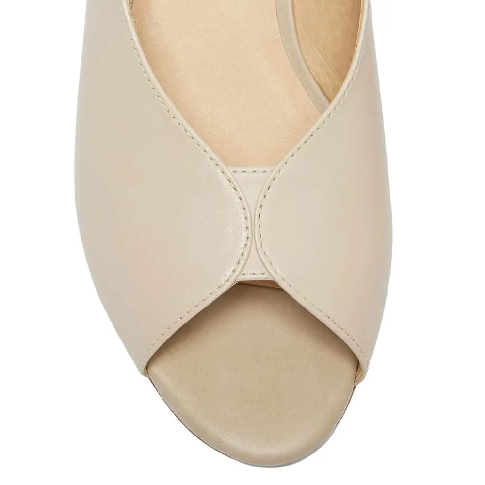 Hilda Heel in Nude Leather