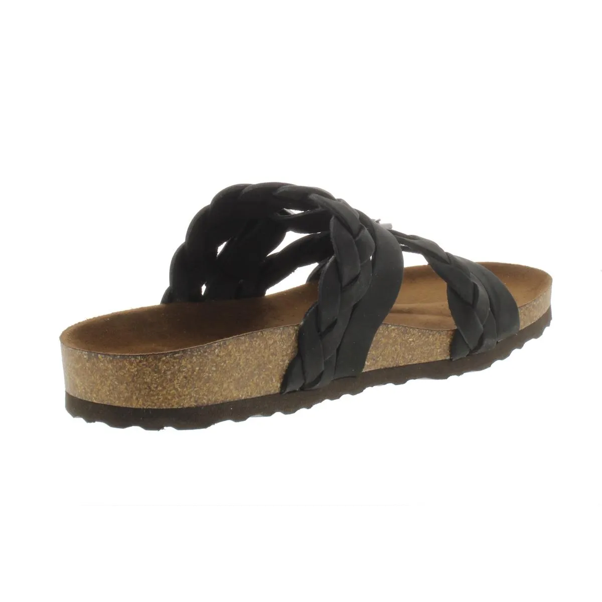 Holland Womens Buckle Braided Footbed Sandals