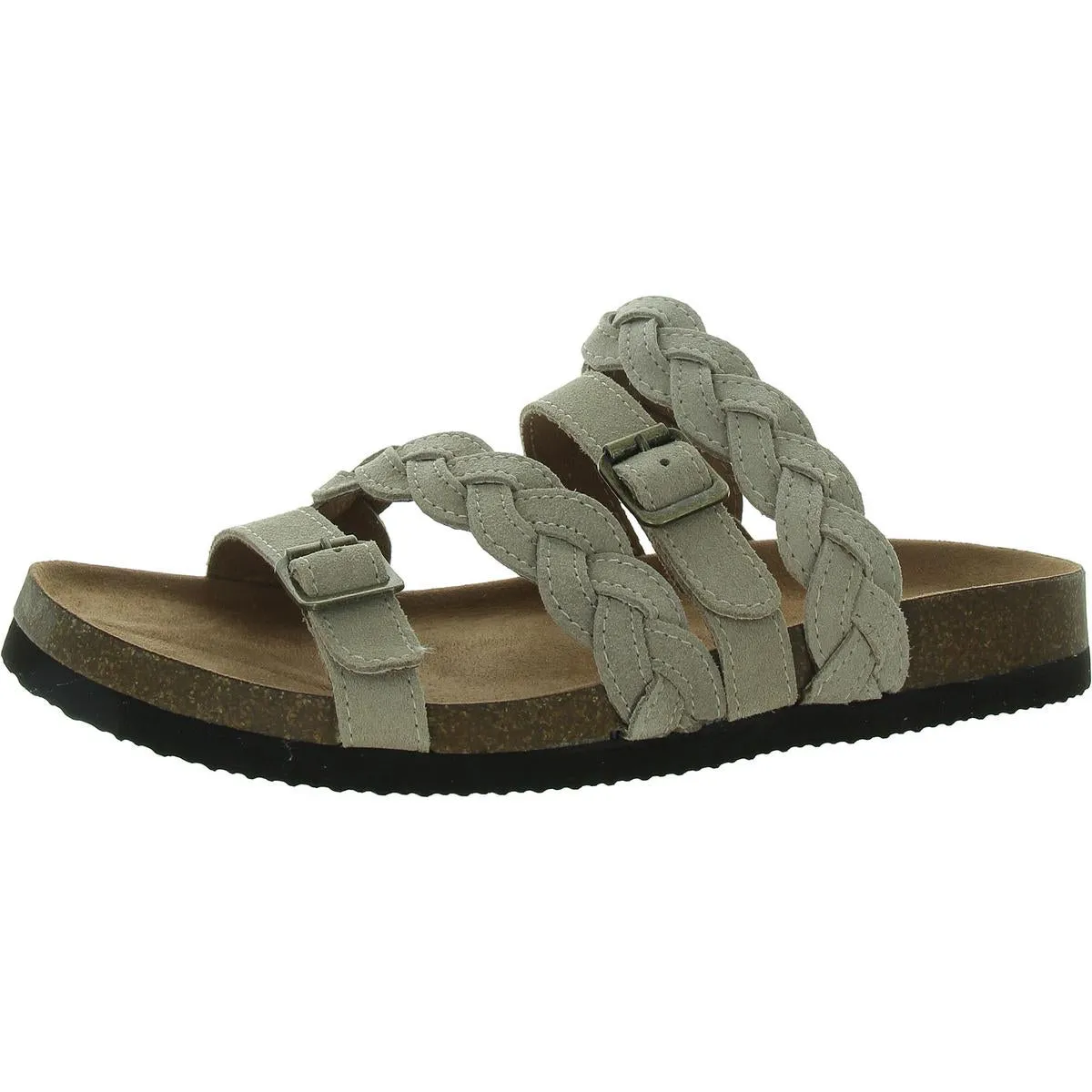 Holland Womens Buckle Braided Footbed Sandals