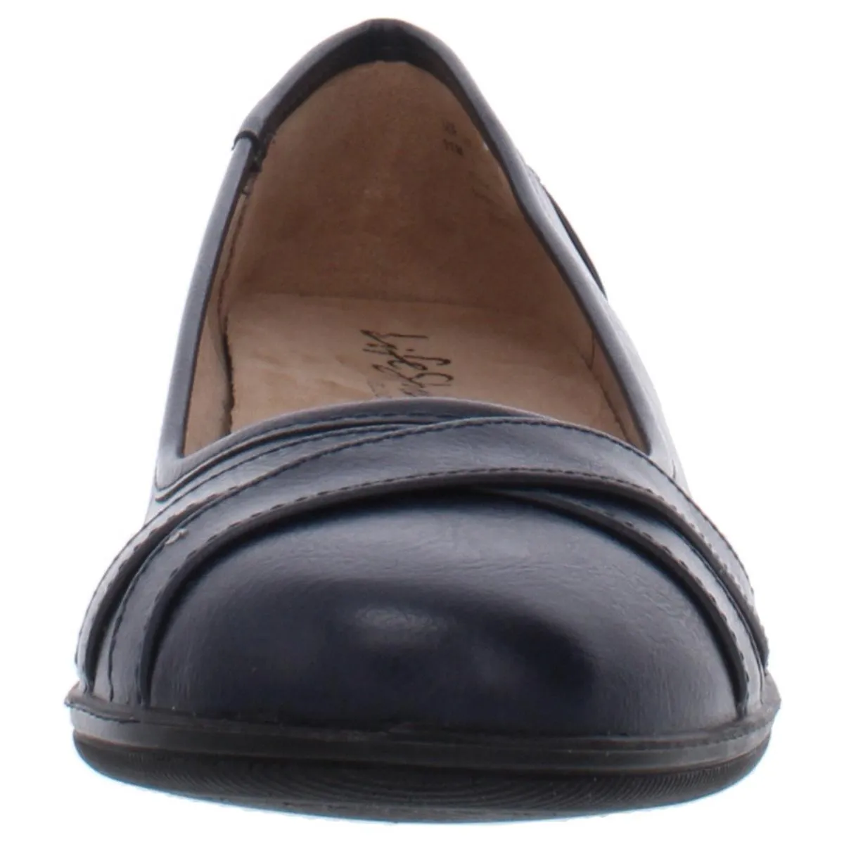 I Loyal Womens Faux Leather Closed Toe Ballet Flats