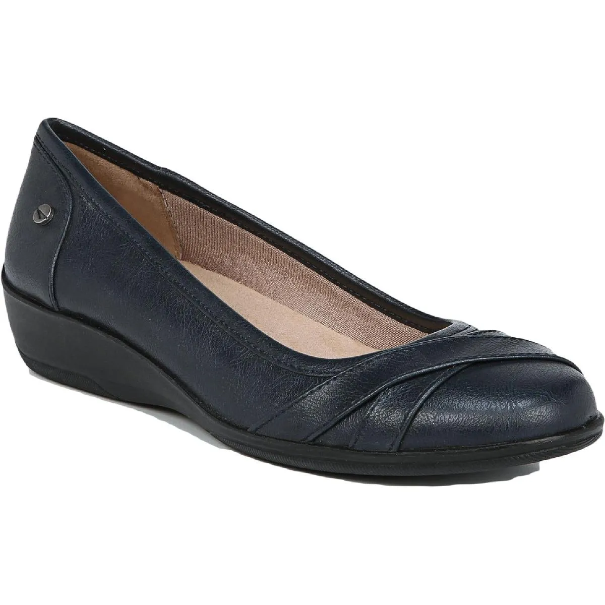 I Loyal Womens Faux Leather Closed Toe Ballet Flats