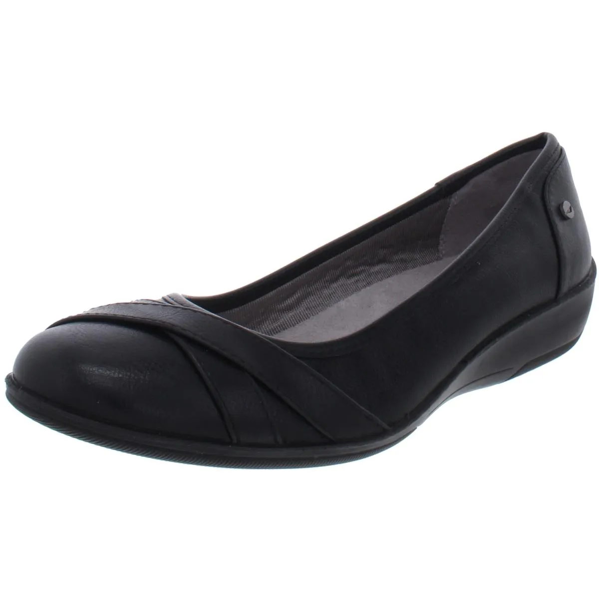 I Loyal Womens Faux Leather Closed Toe Ballet Flats