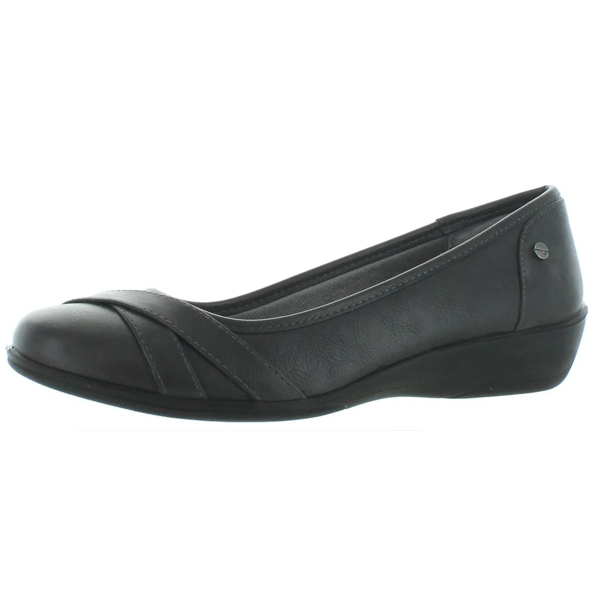 I Loyal Womens Faux Leather Closed Toe Ballet Flats