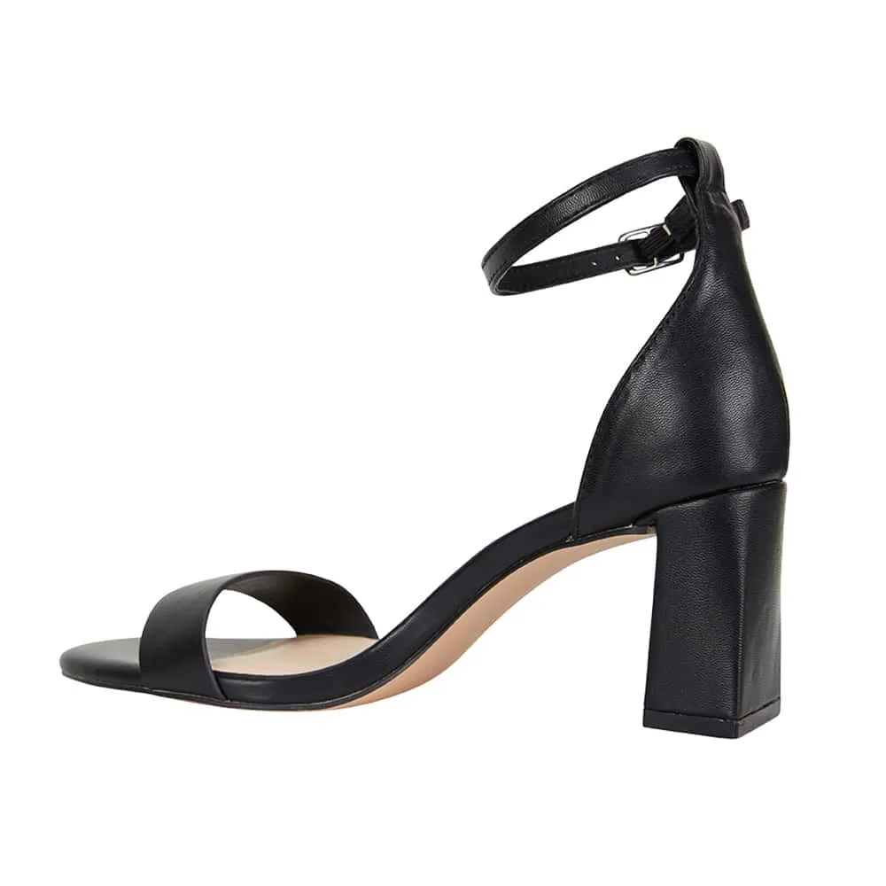 Ida Heel in Black Smooth