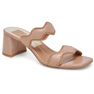 Ilva Mid Womens Solid Leather Block Heel