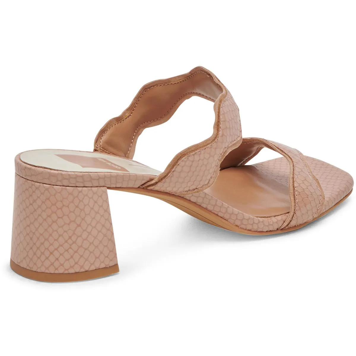 Ilva Mid Womens Solid Leather Block Heel