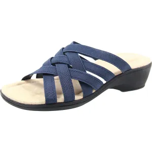 IRENE Womens Strappy Stretch Wedge Sandals