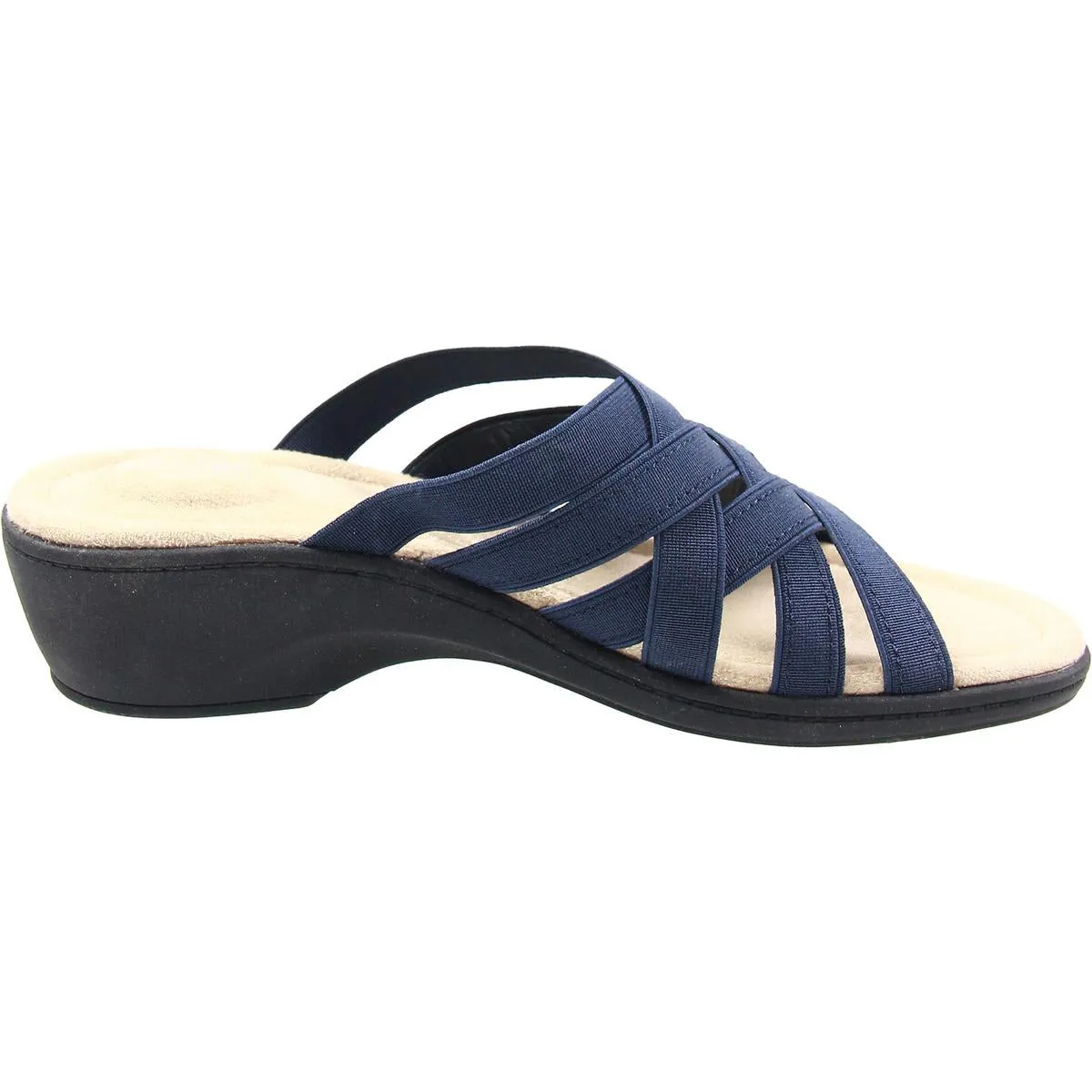 IRENE Womens Strappy Stretch Wedge Sandals