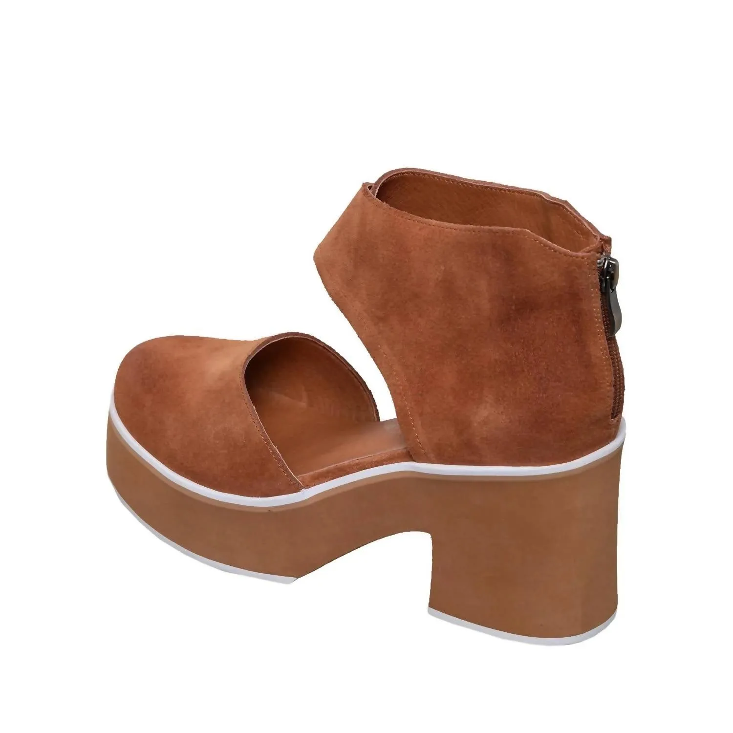 Iris Suede Sandal In Cognac