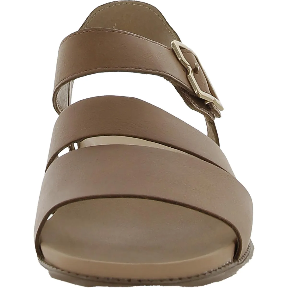 Island Glow Womens Faux Leather Square Toe Slingback Sandals