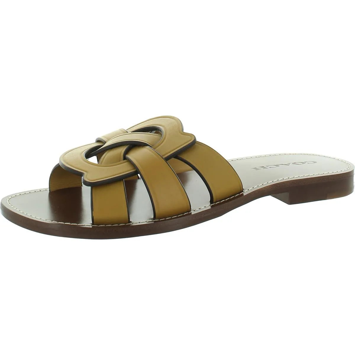 Issa Womens Leather Slip On Flip-Flops