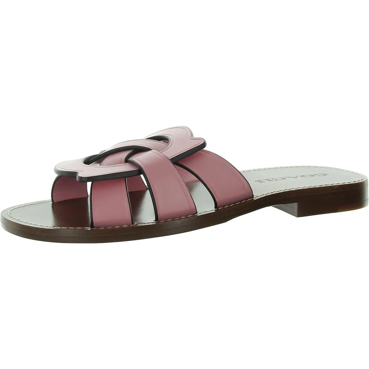 Issa Womens Leather Slip On Flip-Flops
