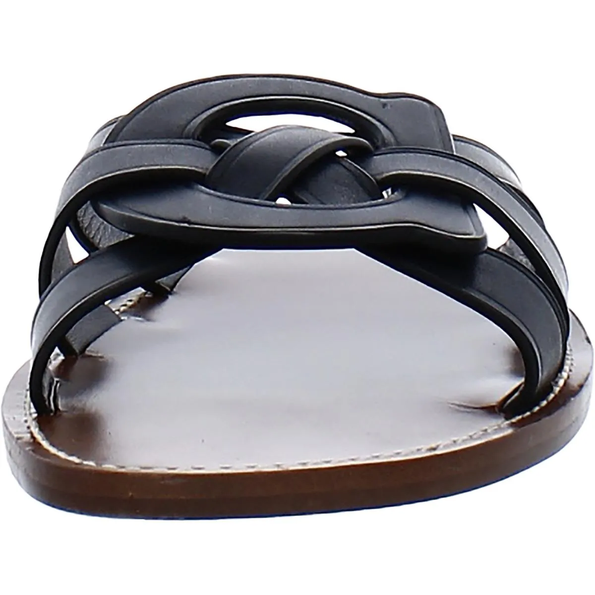 Issa Womens Leather Slip On Flip-Flops