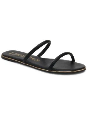 Issy Womens Slip On Double Strap Slide Sandals