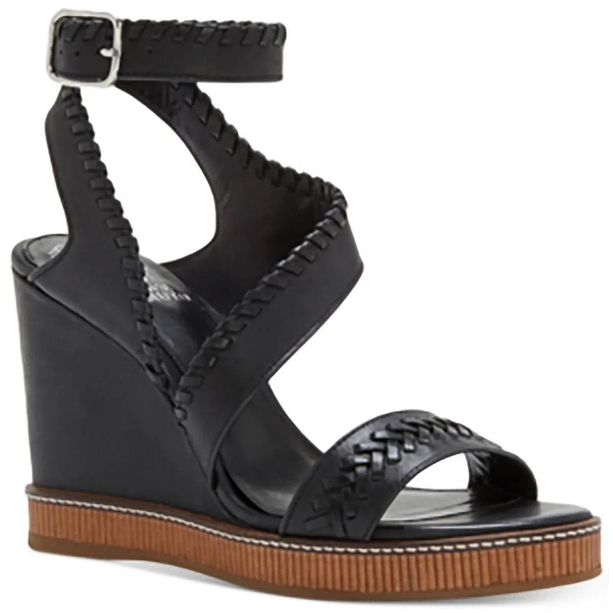 Ivanta Womens Leather Platform Wedges