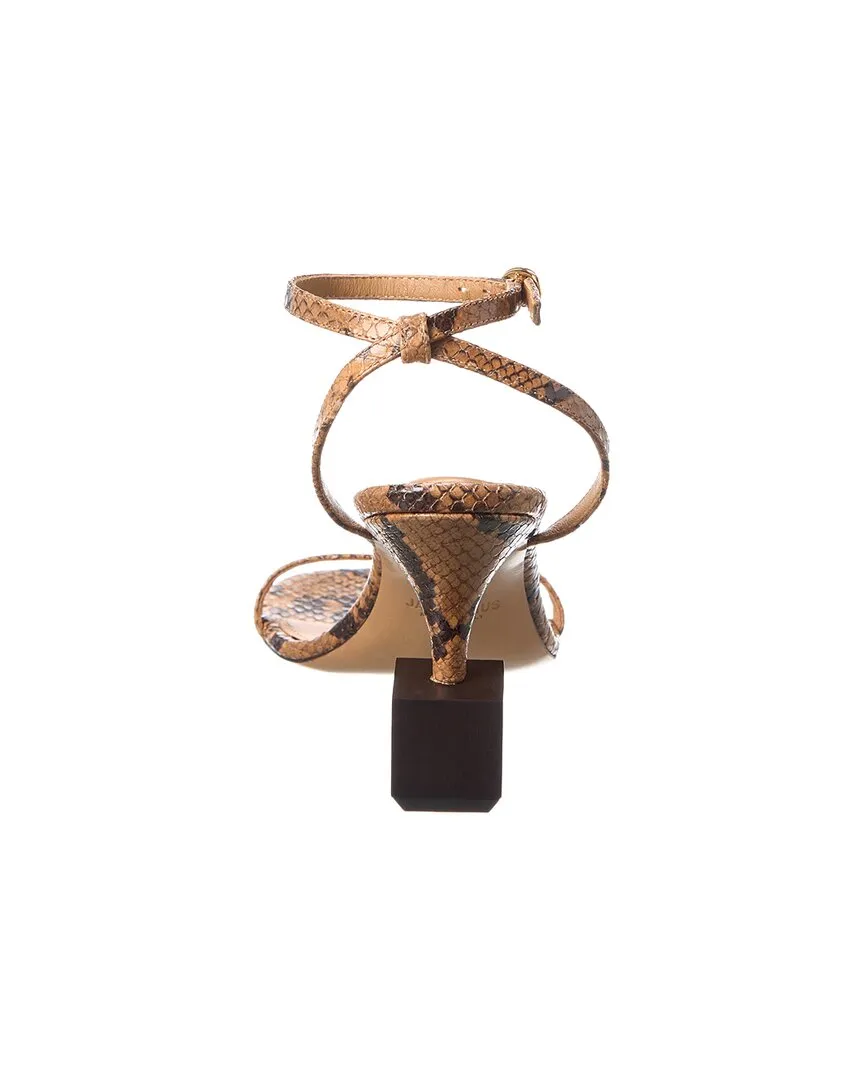 Jacquemus Les Bisou Python-Embossed Leather Sandal
