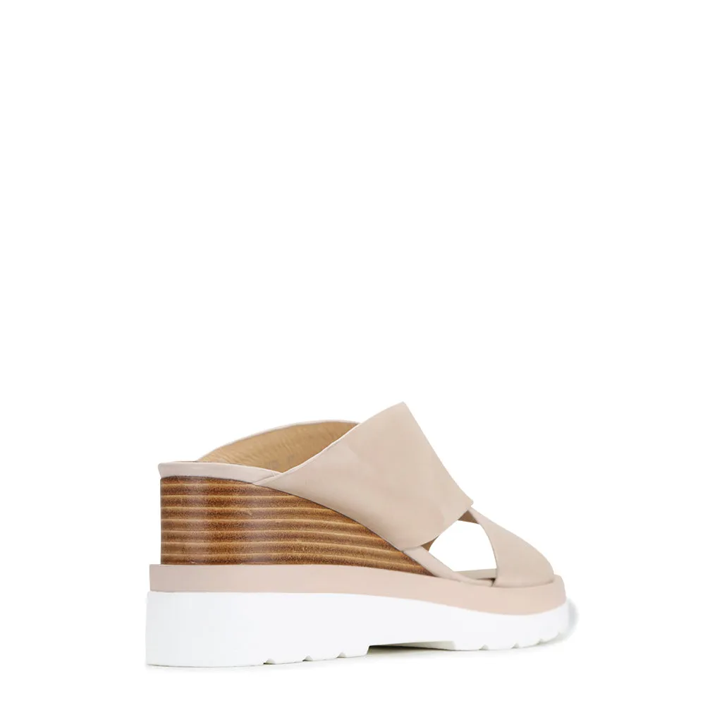 JADY LEATHER CROSSOVER SANDAL