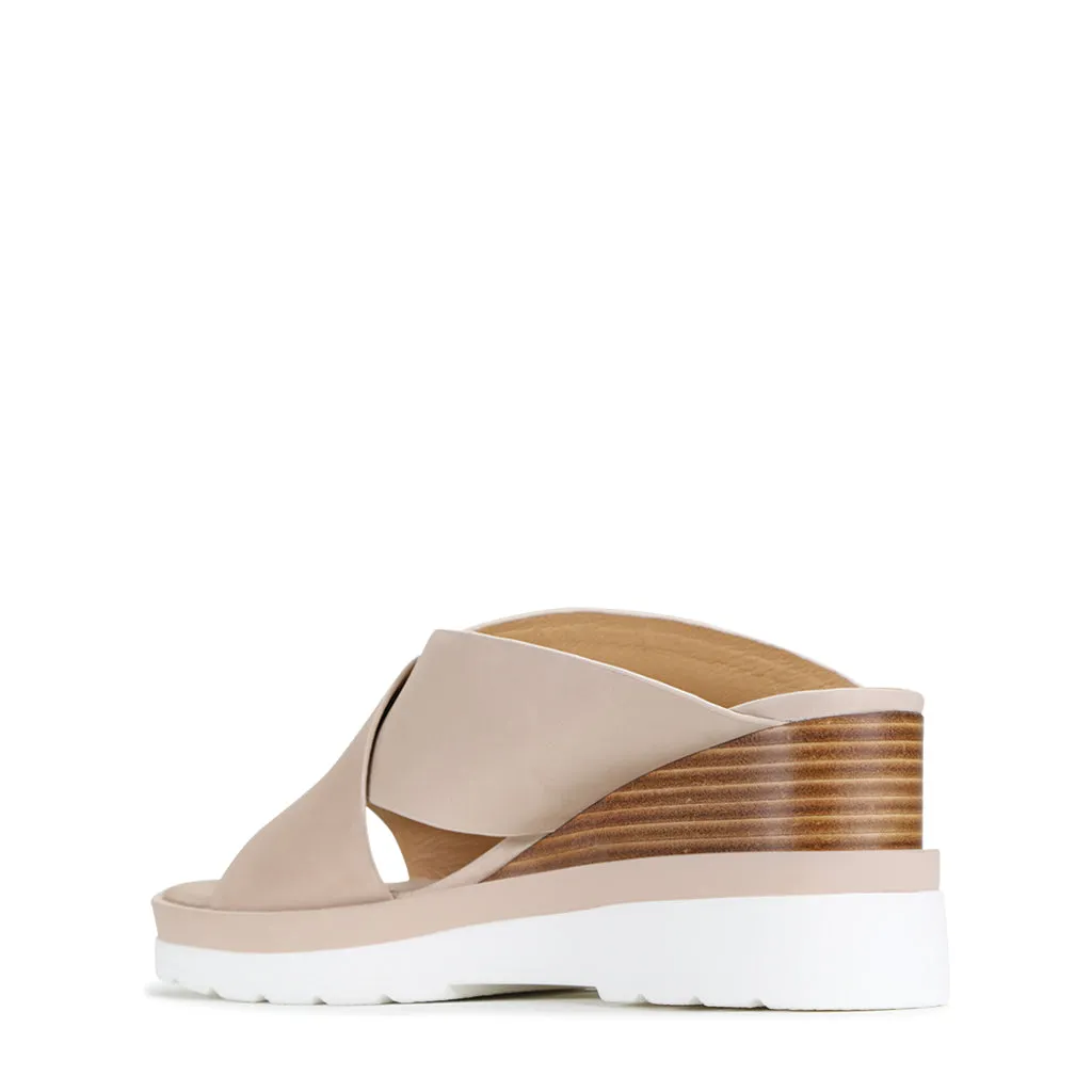 JADY LEATHER CROSSOVER SANDAL