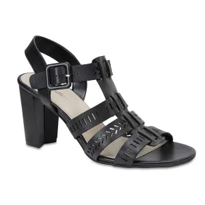 Jamaica Heel in Black Leather