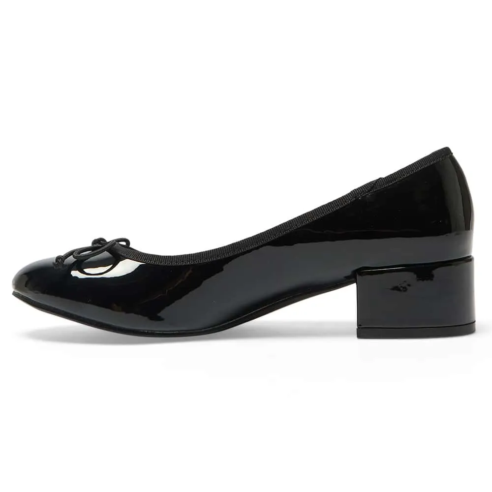 Janet Heel in Black Patent