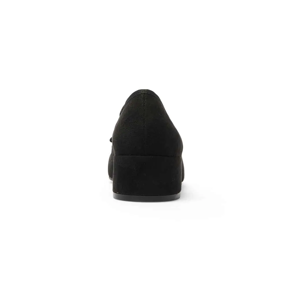 Janet Heel in Black Suede