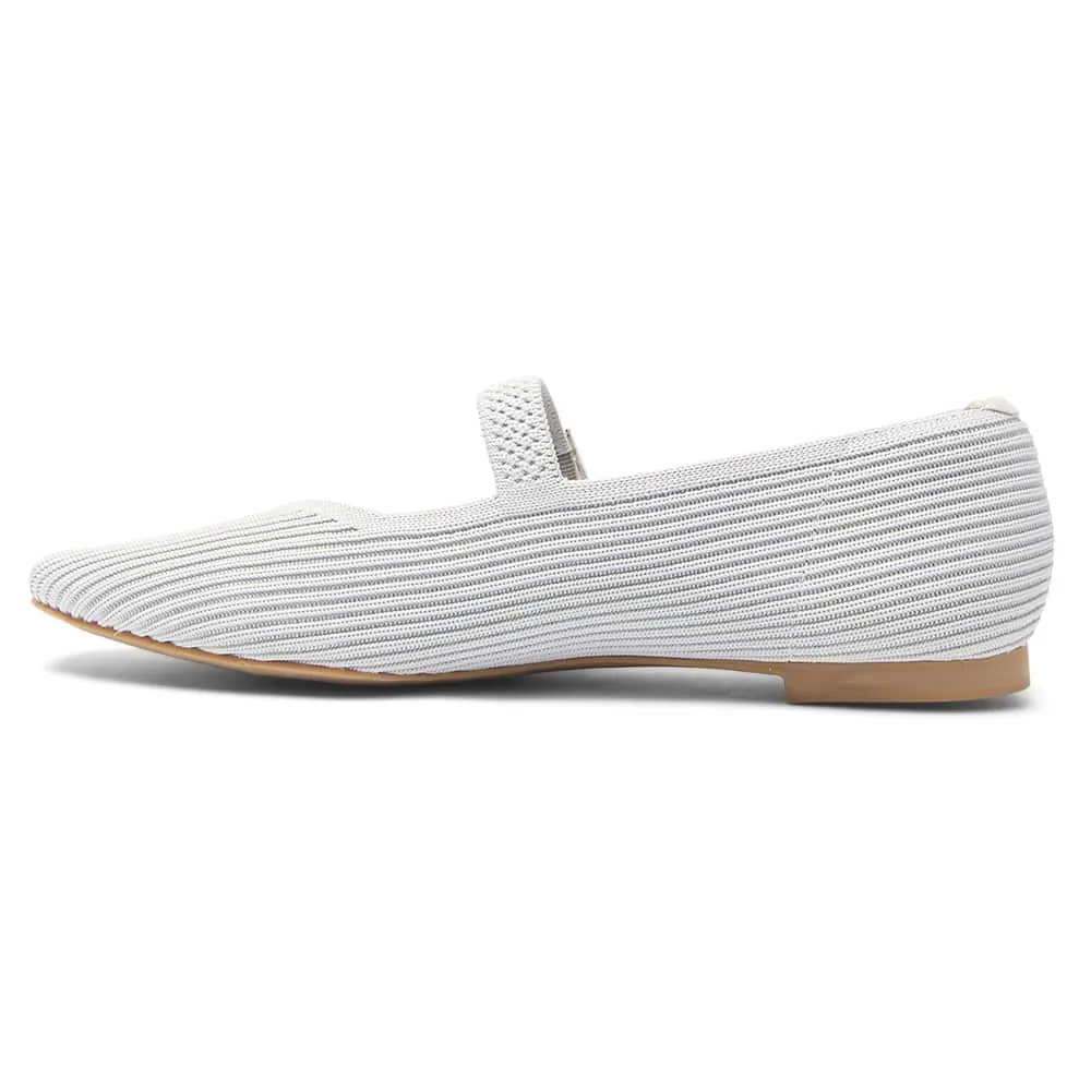 Jazz Flat in Light Grey Knit