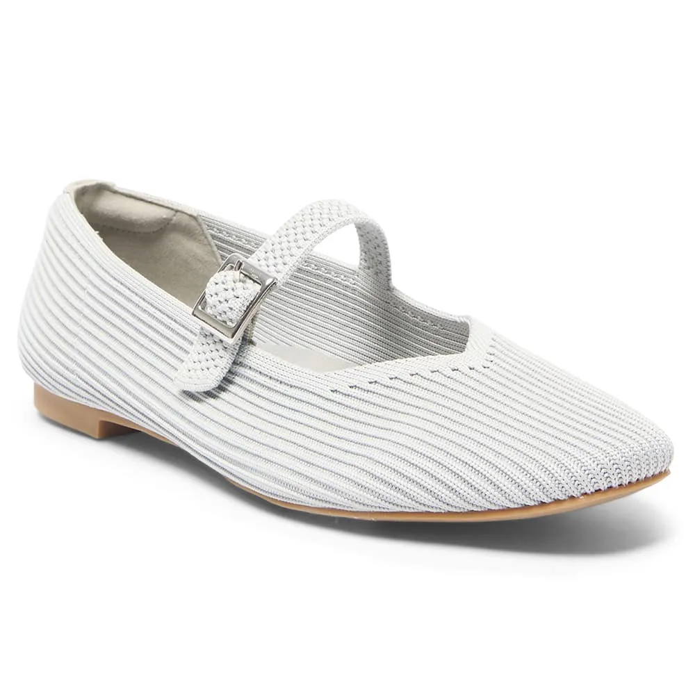 Jazz Flat in Light Grey Knit