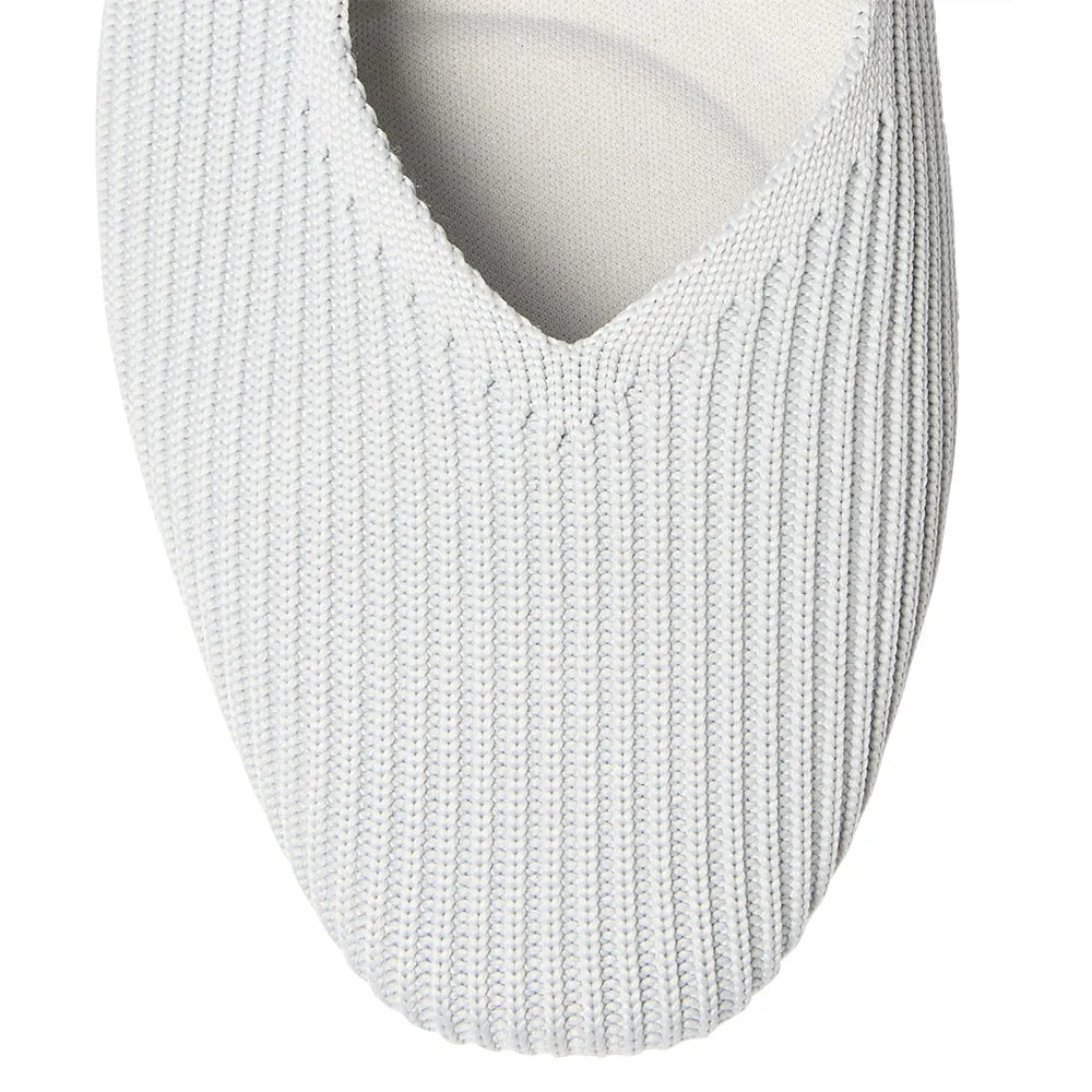 Jazz Flat in Light Grey Knit