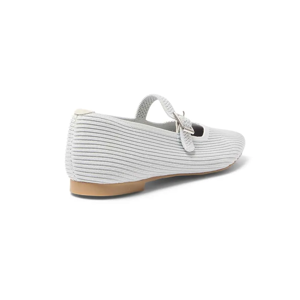Jazz Flat in Light Grey Knit