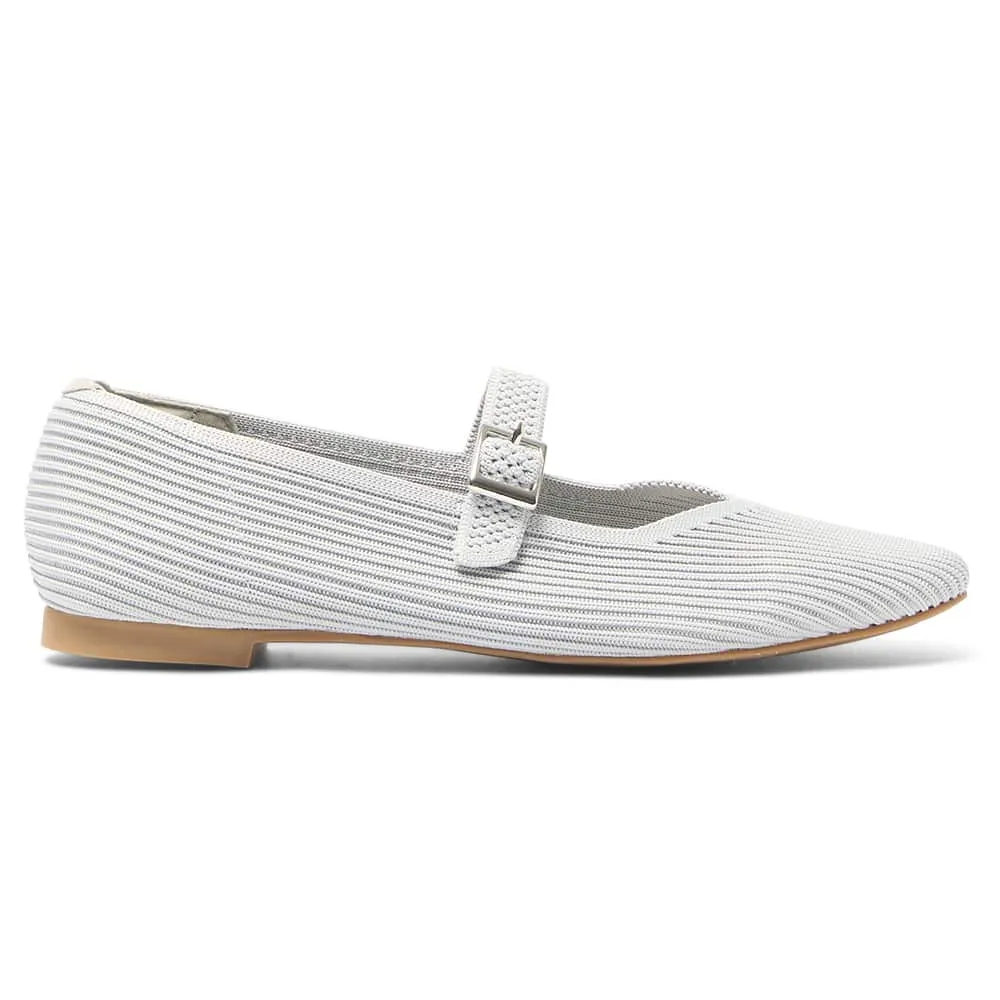 Jazz Flat in Light Grey Knit