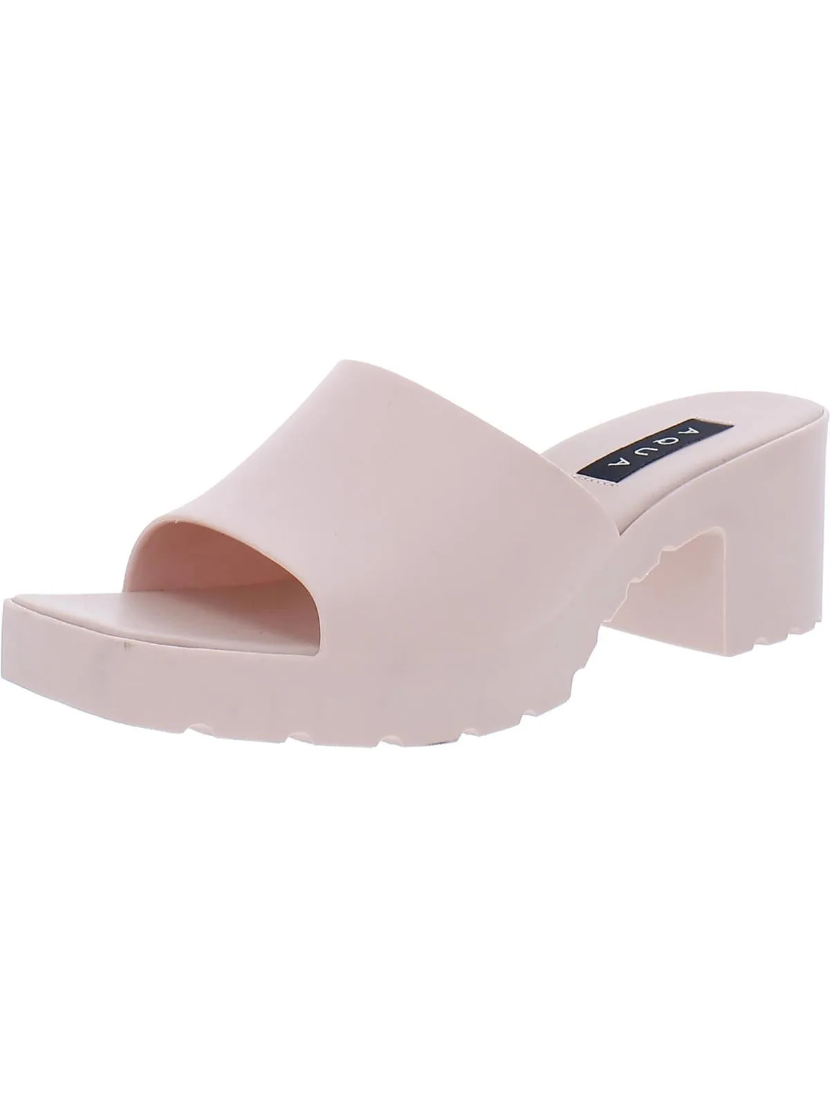Jelly Womens Block Heel Slip-on Heels