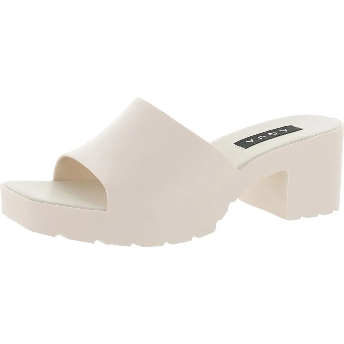Jelly Womens Block Heel Slip-on Heels