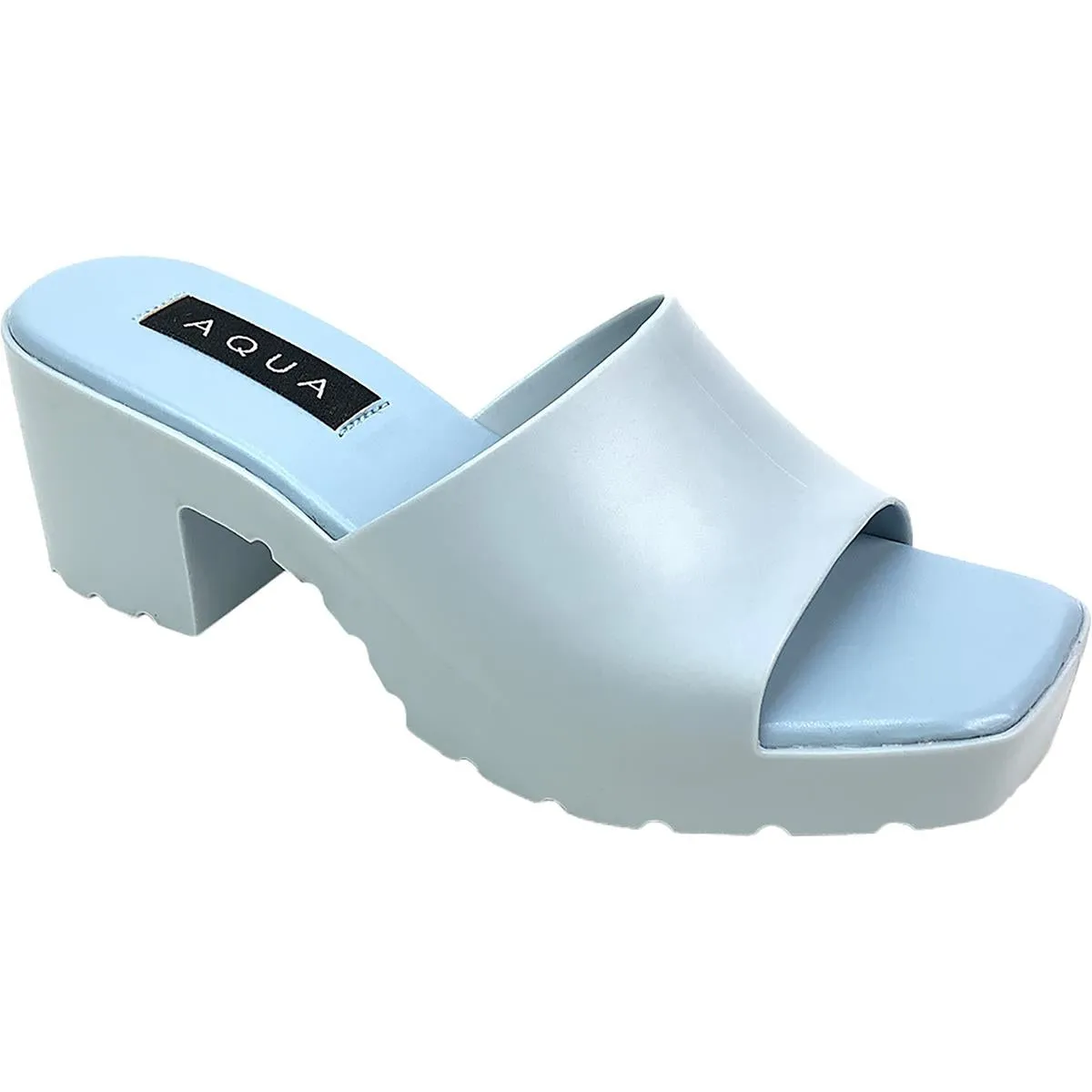 Jelly Womens Block Heel Slip-on Heels