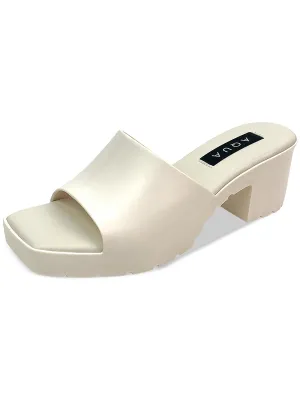 Jelly Womens Block Heel Slip-on Heels