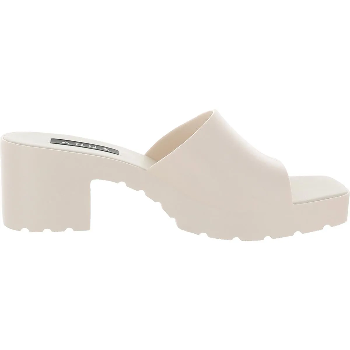 Jelly Womens Block Heel Slip-on Heels