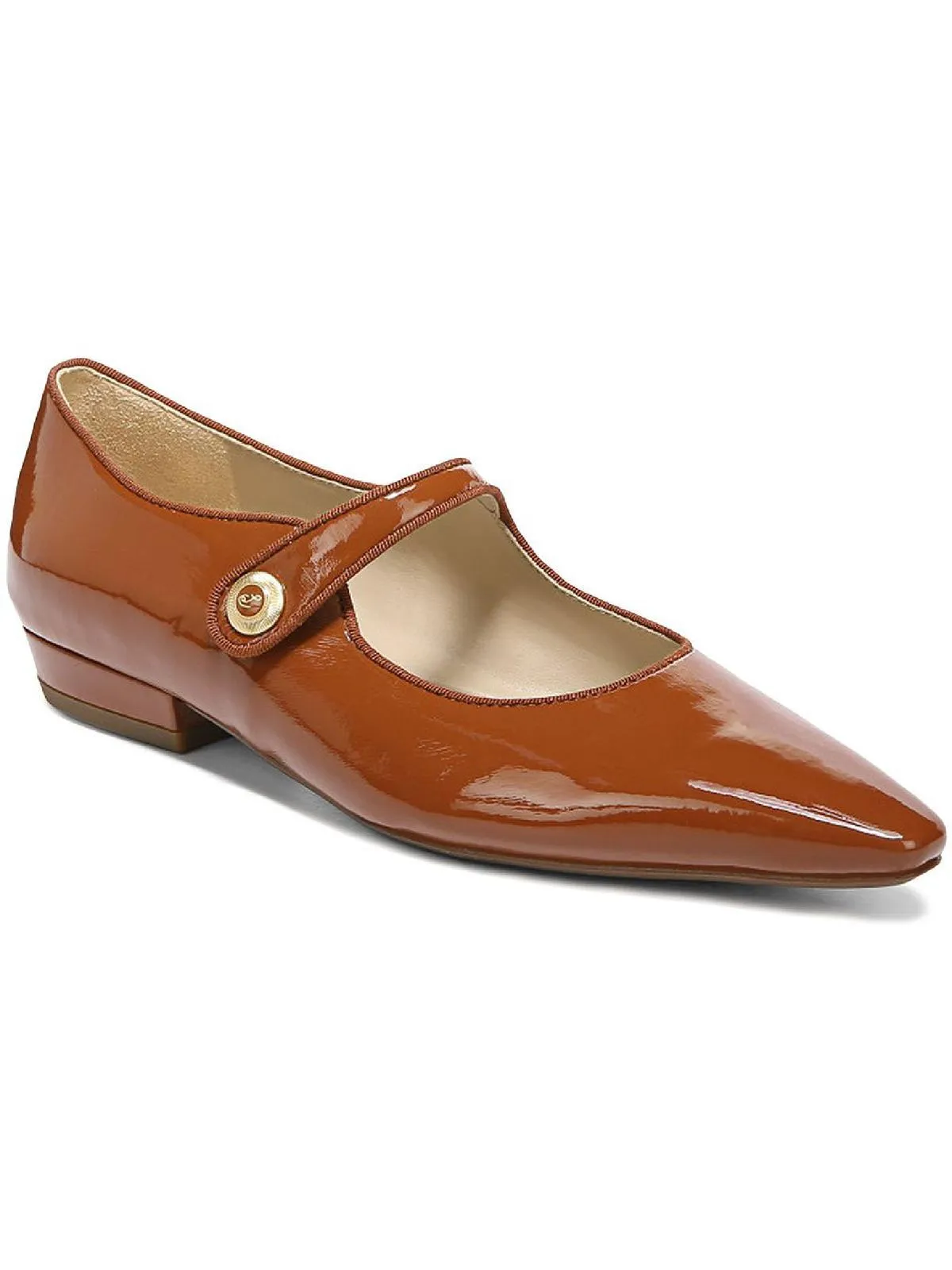 Jene Womens Solid Pointed Toe Mary Janes
