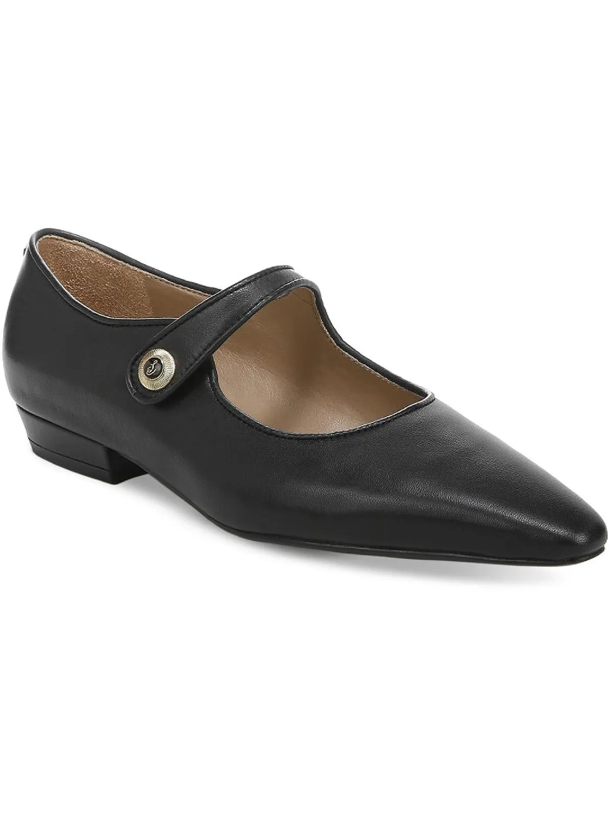 Jene Womens Solid Pointed Toe Mary Janes