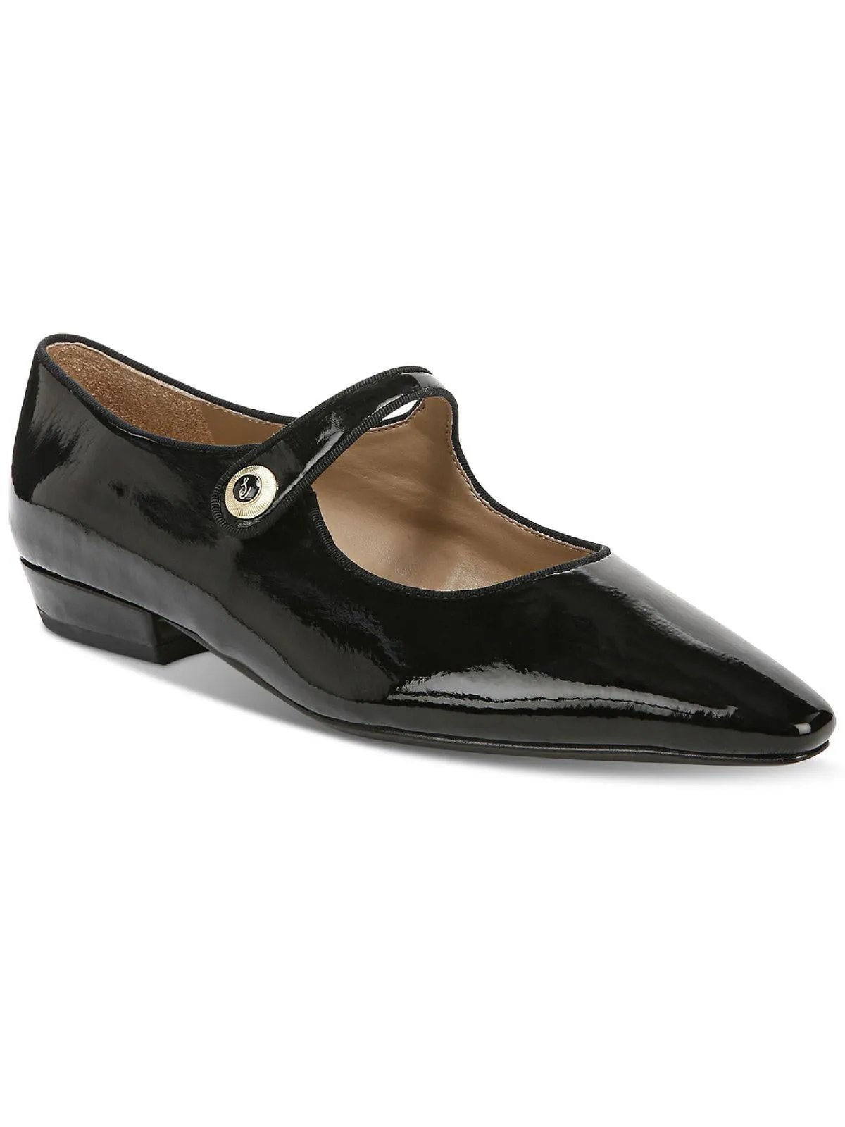 Jene Womens Solid Pointed Toe Mary Janes
