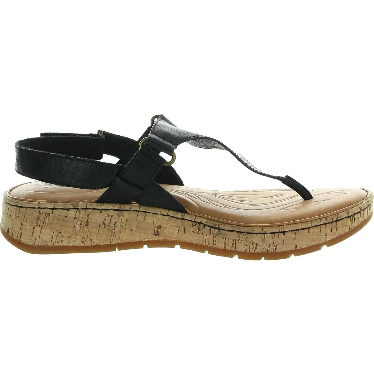 Jenelle Womens Solid Leather Flatform Sandals