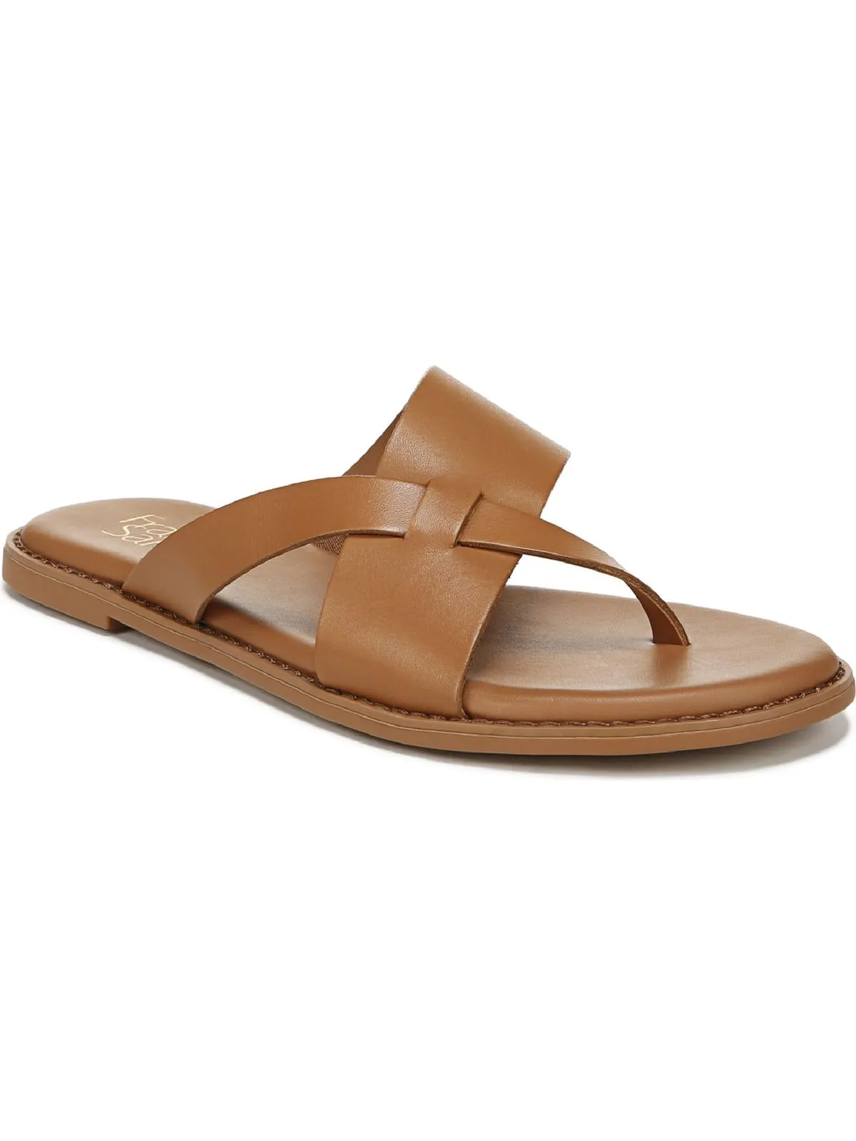 Jenice Womens Leather Slip On Thong Sandals