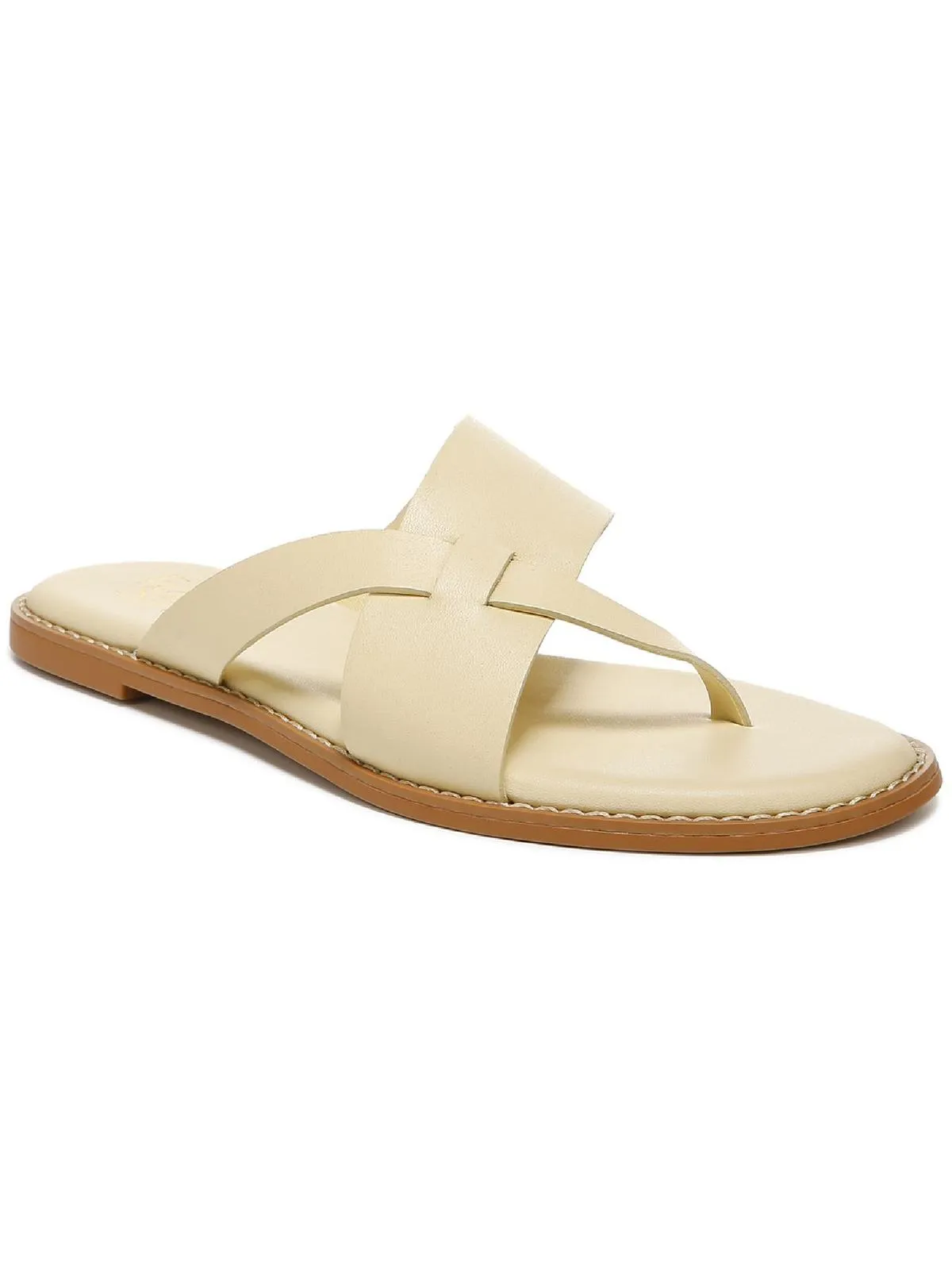 Jenice Womens Leather Slip On Thong Sandals